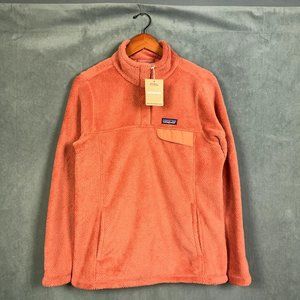 Patagonia Re-Tool Womens Snap-T Fleece Pullover Size Large Quartz Coral NWT